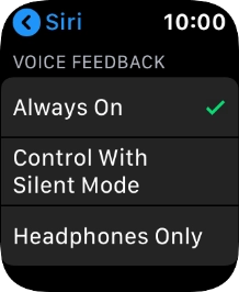 Press the required setting below 