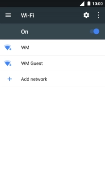 Press the required Wi-Fi network.