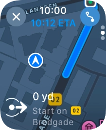 Follow the instructions on the screen to go to the required destination.