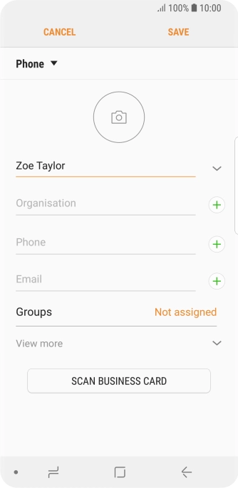 Press the field below 