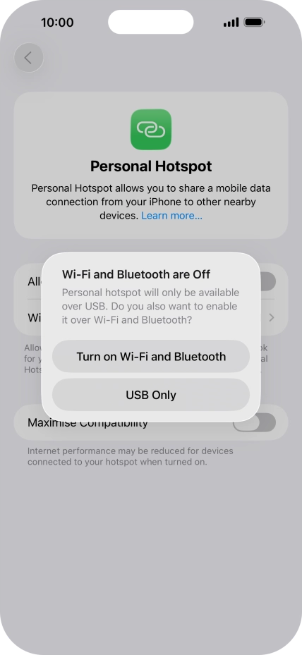 If Wi-Fi is turned off, press Turn on Wi-Fi and Bluetooth.