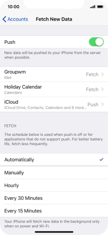 Press the indicator next to 