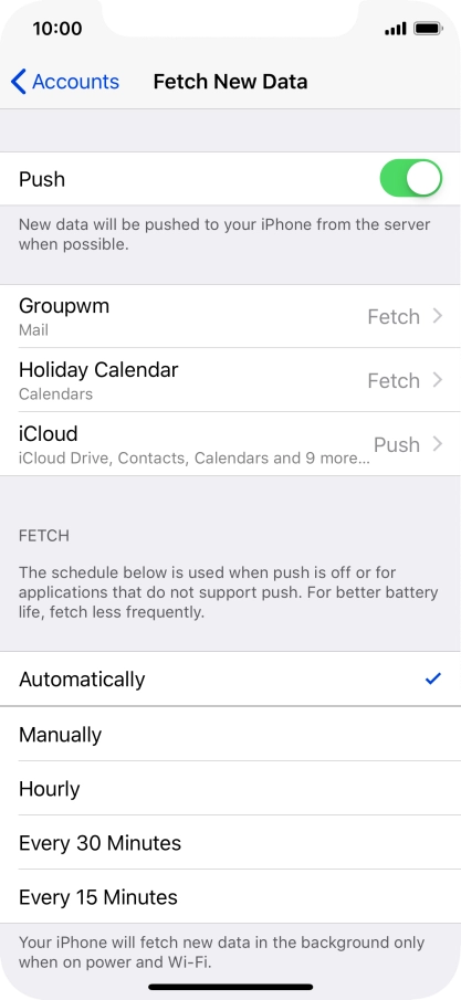 Press the indicator next to 