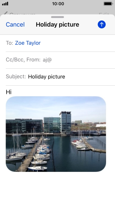 Press the send icon.