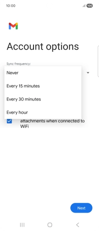 Press the required setting.