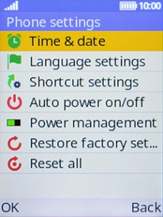 Select Restore factory settings.