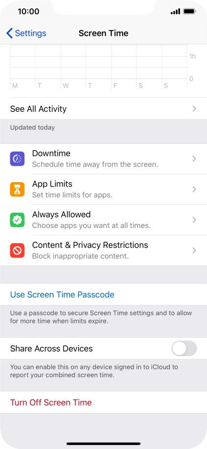 Press the indicator next to 
