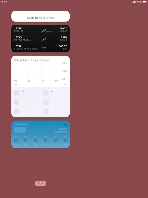If you're using a Widget Stack: slide up or down on the stack to select the required widget.