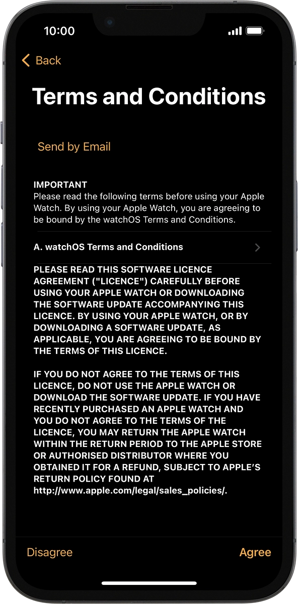 On your phone: Press Agree.