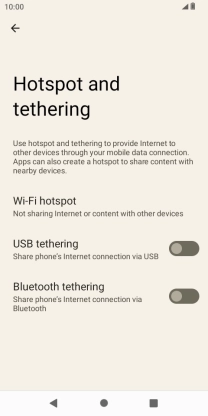 Press Wi-Fi hotspot.