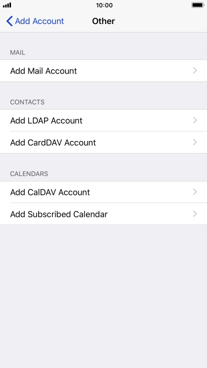 Press Add Mail Account.