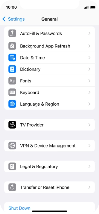 Press Transfer or Reset iPhone.