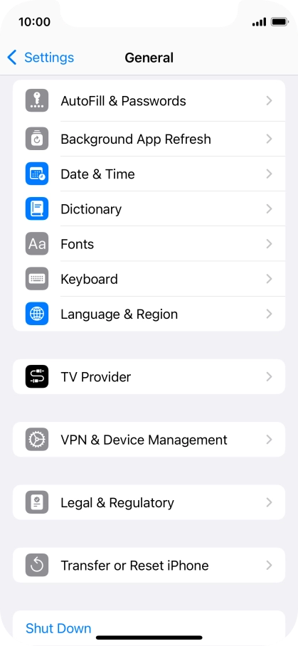 Press Transfer or Reset iPhone.