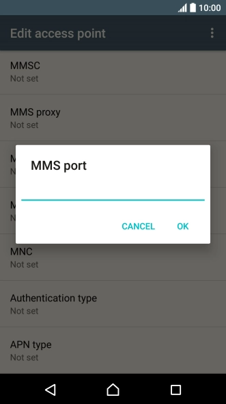 Key in 8080 and press OK.