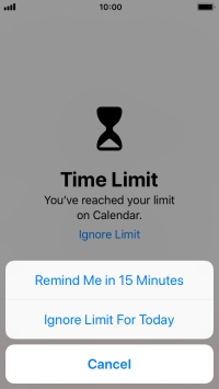 Press the required setting.