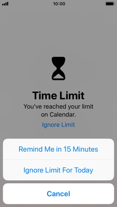 Press the required setting.