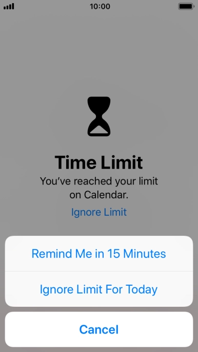 Press the required setting.