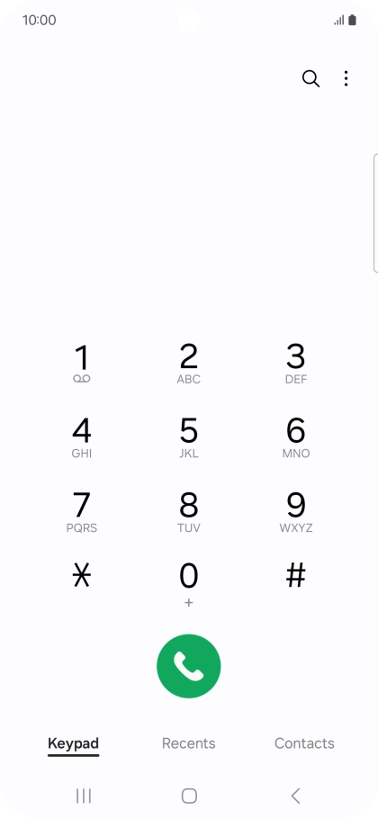 Press the menu icon.