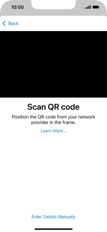 Place the QR code you've received inside the phone camera frame to scan the code.