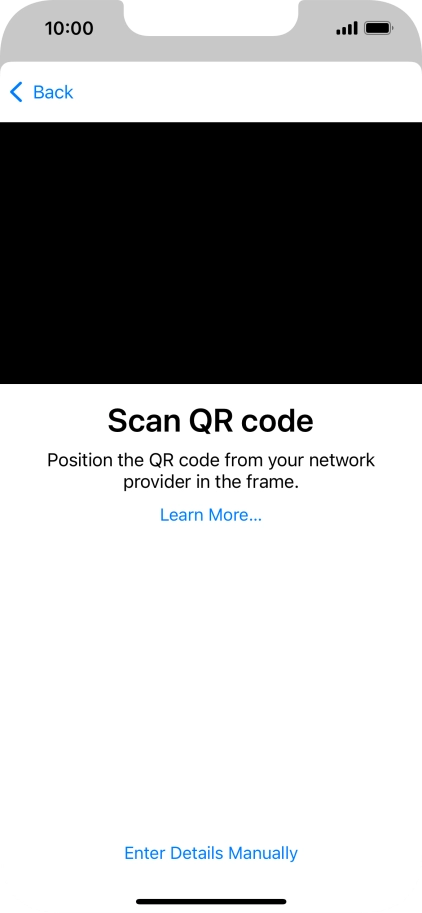 Place the QR code you've received inside the phone camera frame to scan the code.