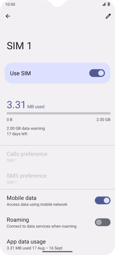 Press the indicator next to 