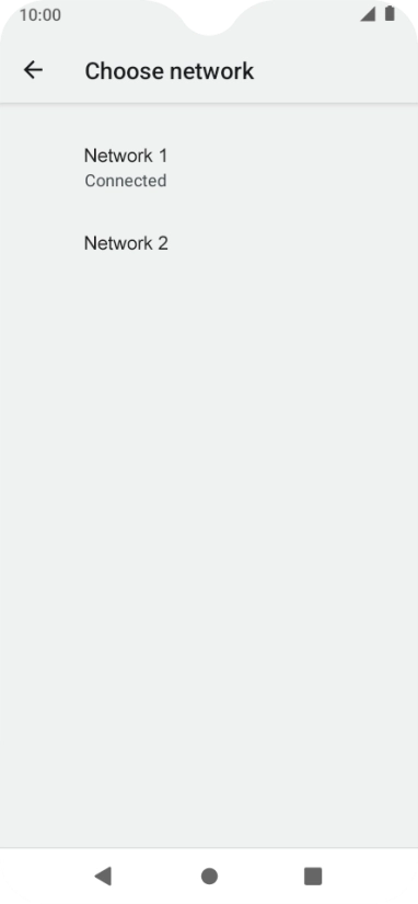 Press the required network.