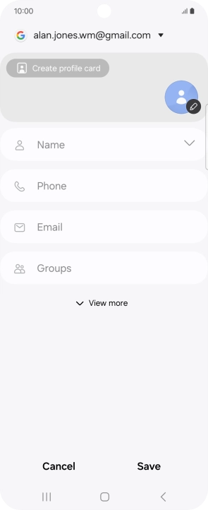 Press Name and key in the required name.