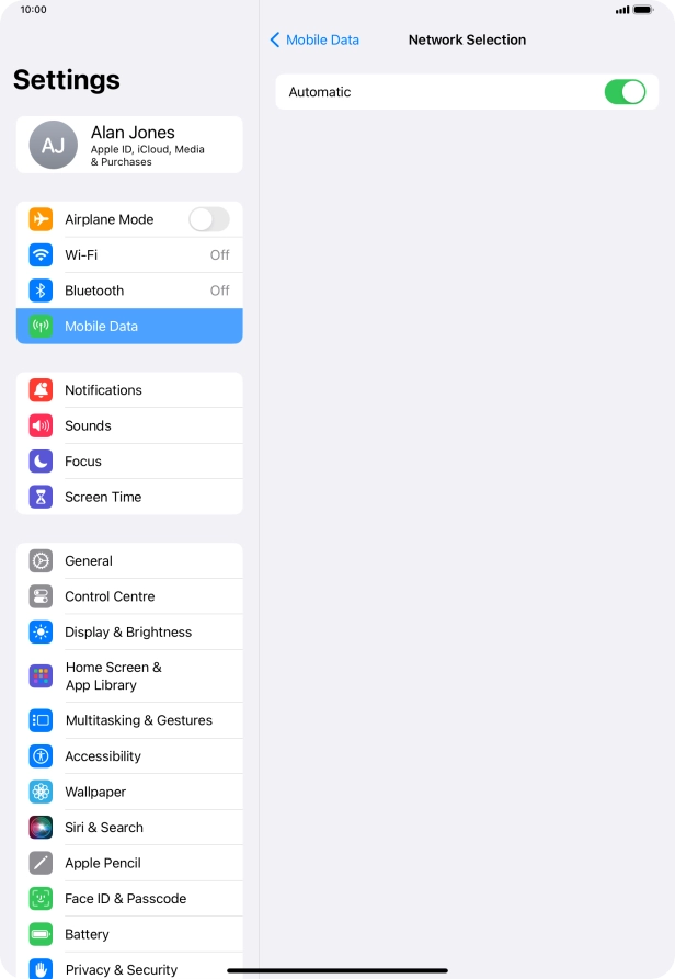 Press the indicator next to 