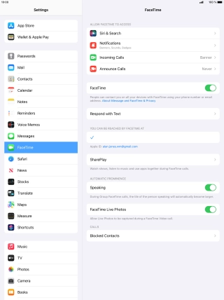 Press the indicator next to 
