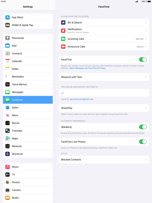 Press the indicator next to 