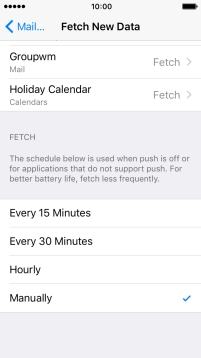 If you turn off the function, press the required setting.