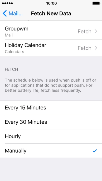 If you turn off the function, press the required setting.