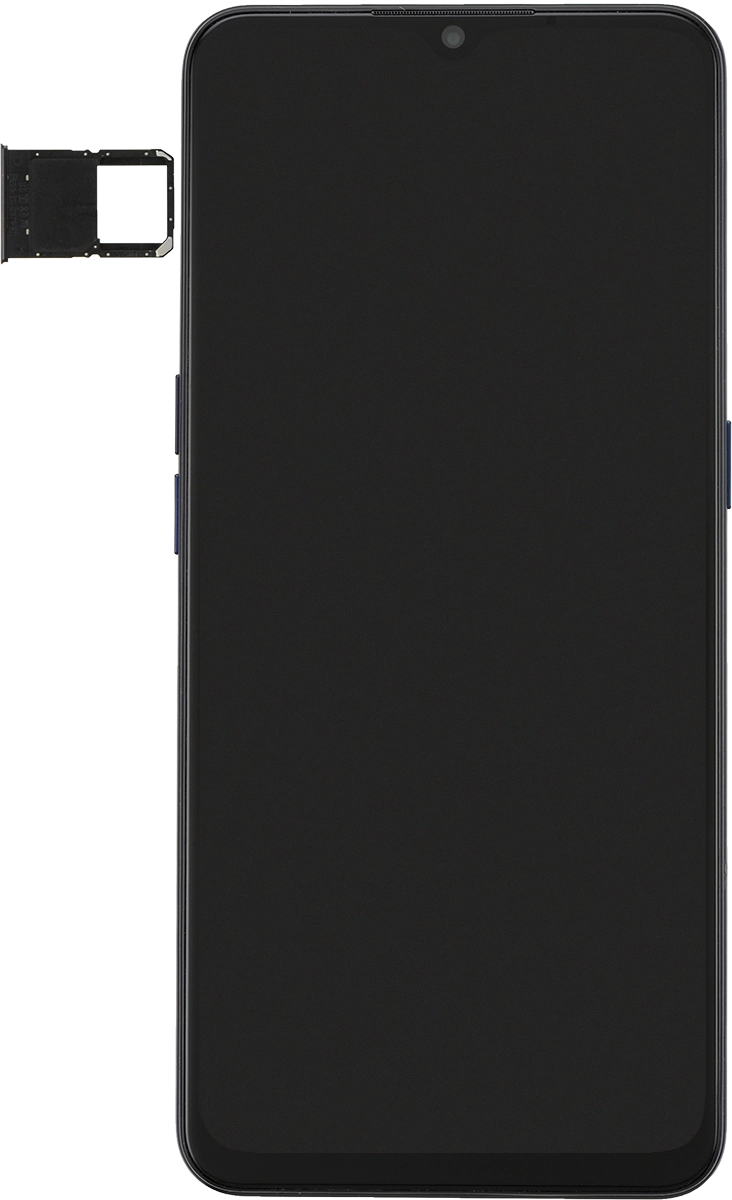 Turn your SIM so the angled corner of the SIM matches the angled corner of the SIM holder and place your SIM in the SIM holder.