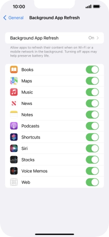 Press Background App Refresh.