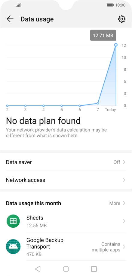 The total data usage is displayed.
