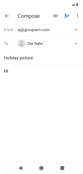 Press the attachment icon.