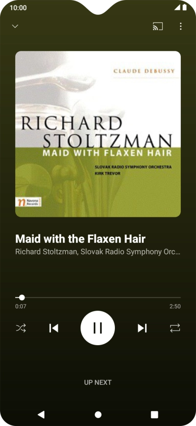 Press arrow right to go to the next audio file.