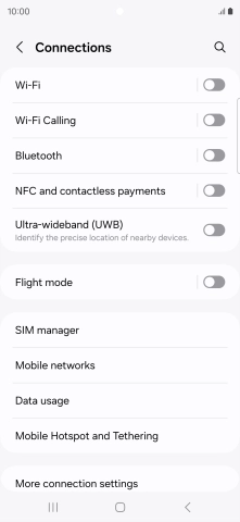 Press Mobile networks.