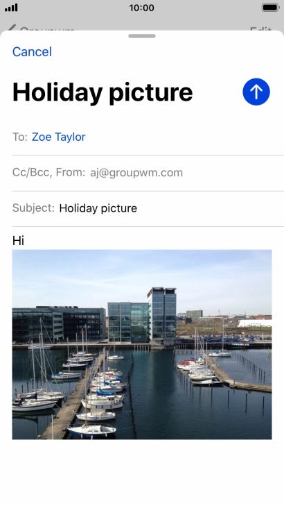Press the send icon.