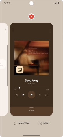 To end one running application, slide your finger upwards on the required application.