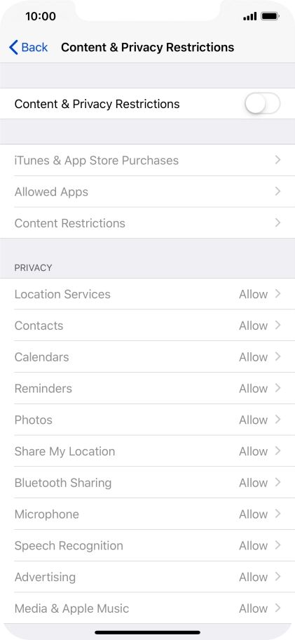 Press the indicator next to 