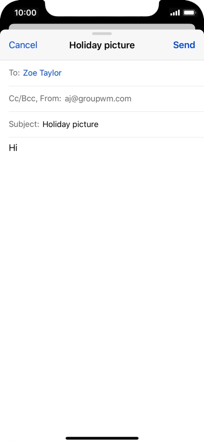 Press and hold the text input field until a pop-up menu is displayed.