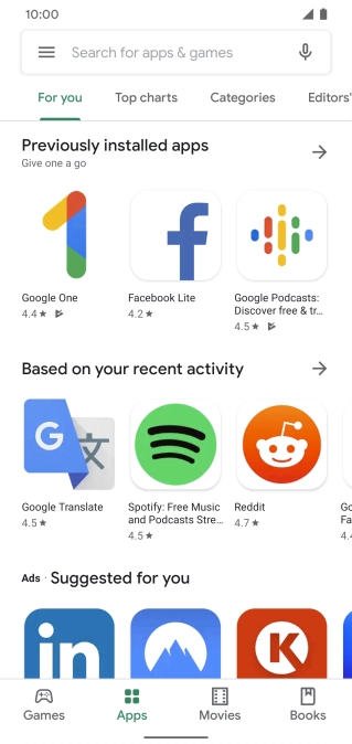 Press the menu icon.