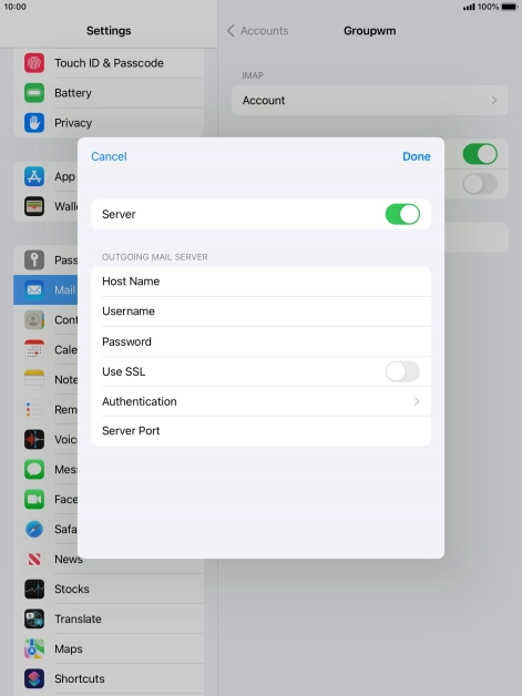 Press Authentication.