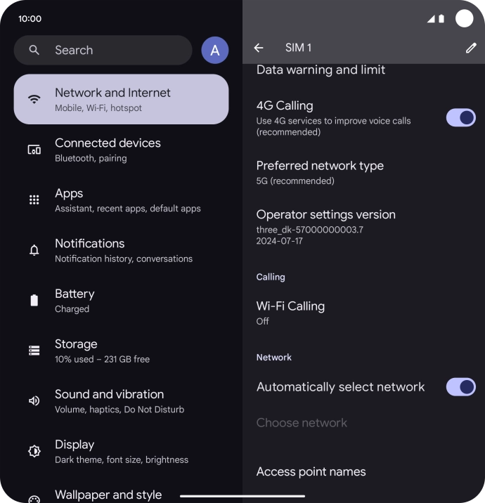 Press Access point names.