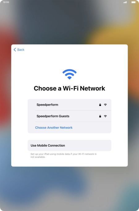 Press the required Wi-Fi network.