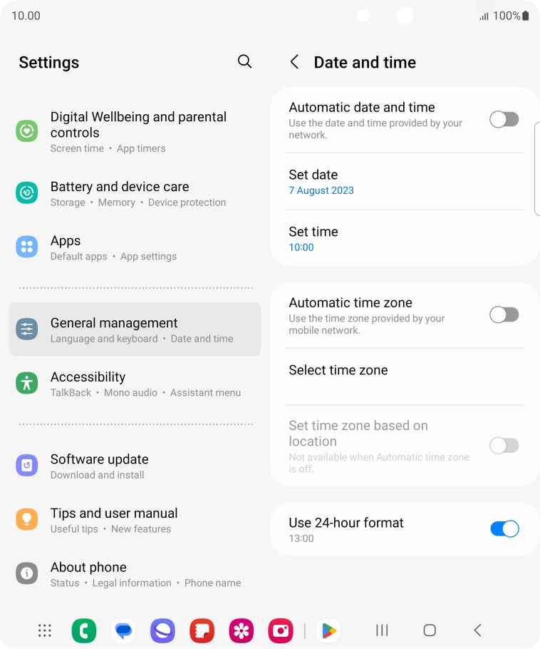 Press the indicator next to 