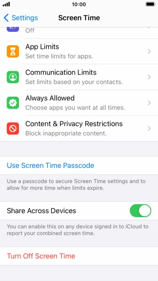 Press the indicator next to 