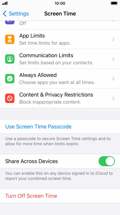 Press Content & Privacy Restrictions.