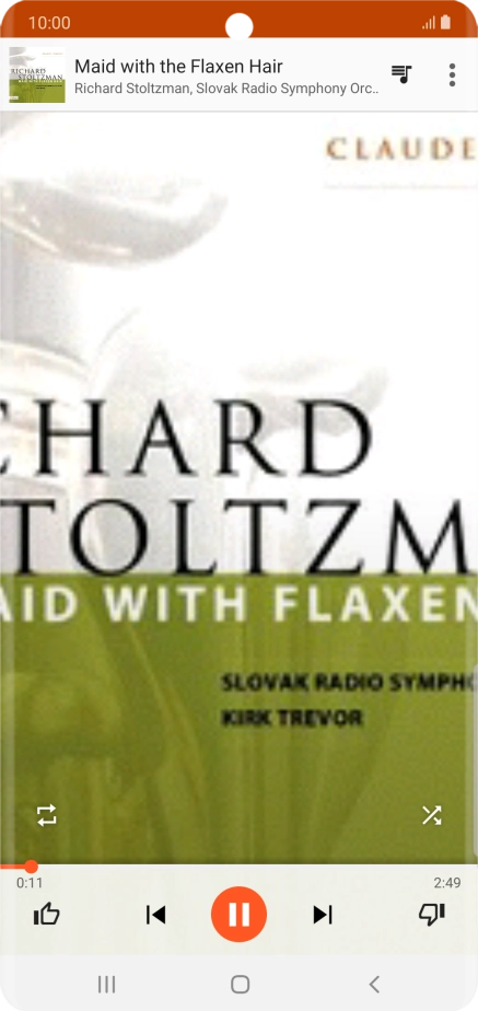 Press arrow right to go to the next audio file.